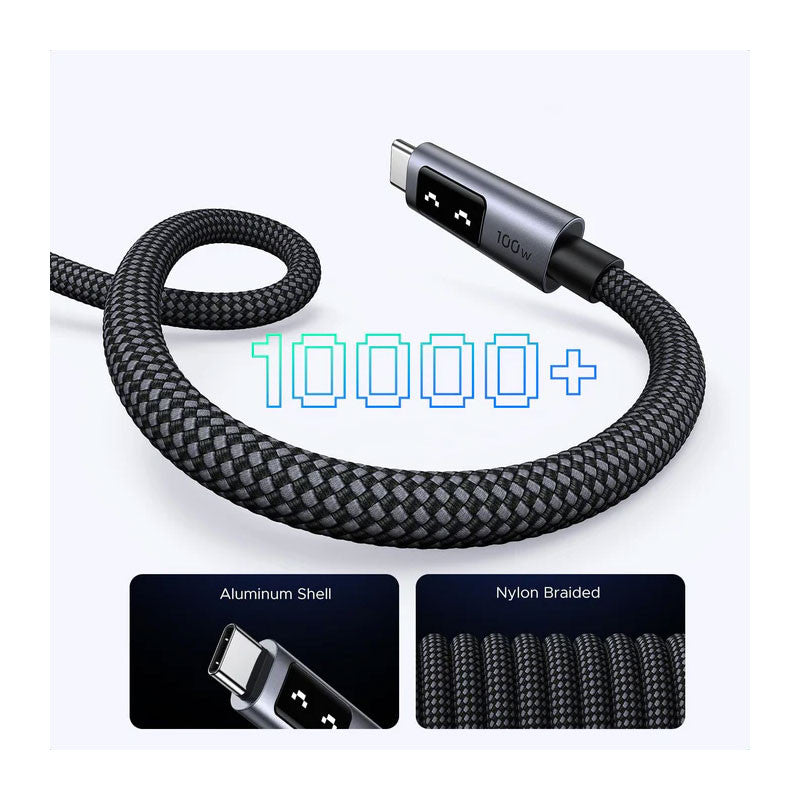 Cablu de date si incarcare rapida UGREEN Uno USB-C to USB-C PD Fast Charging Cable, Negru, 1 m