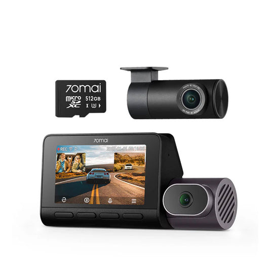 Set premium 2 camere 70mai Dash Cam 4K T800 cu 3 obiective (fata 4K, interior 1080P) + spate RC41 4K, GPS, HDR, ADAS