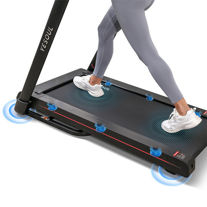 Banda de alergare YESOUL T3 Plus Treadmill, Black, inclinare 10%, pliere hidraulica, viteza max 14km/ora