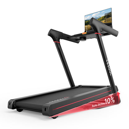 Banda de alergare YESOUL T3 Plus Treadmill, Black, inclinare 10%, pliere hidraulica, viteza max 14km/ora