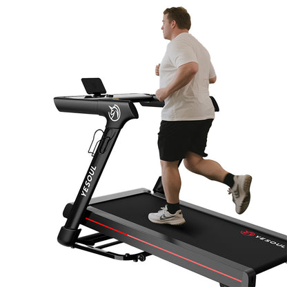 Banda de alergare YESOUL T3Pro Treadmill, inclinare 10%, Sistem Pliere, viteza maxima 14km/h, Kinomap / Ziwft
