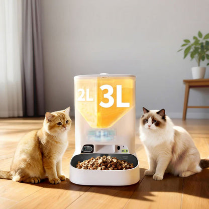 Dozator automat mancare animale de companie cu camera YumShare Dual-hopper 2 Automatic Feeder with Camera
