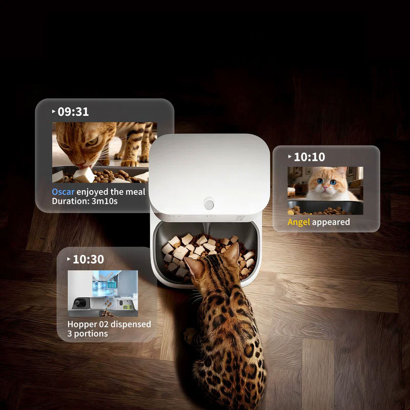 Dozator automat mancare animale de companie cu camera YumShare Dual-hopper 2 Automatic Feeder with Camera
