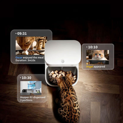 Dozator automat mancare animale de companie cu camera YumShare Dual-hopper 2 Automatic Feeder with Camera