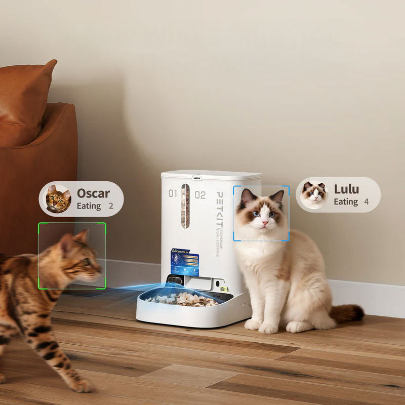 Dozator automat mancare animale de companie cu camera YumShare Dual-hopper 2 Automatic Feeder with Camera