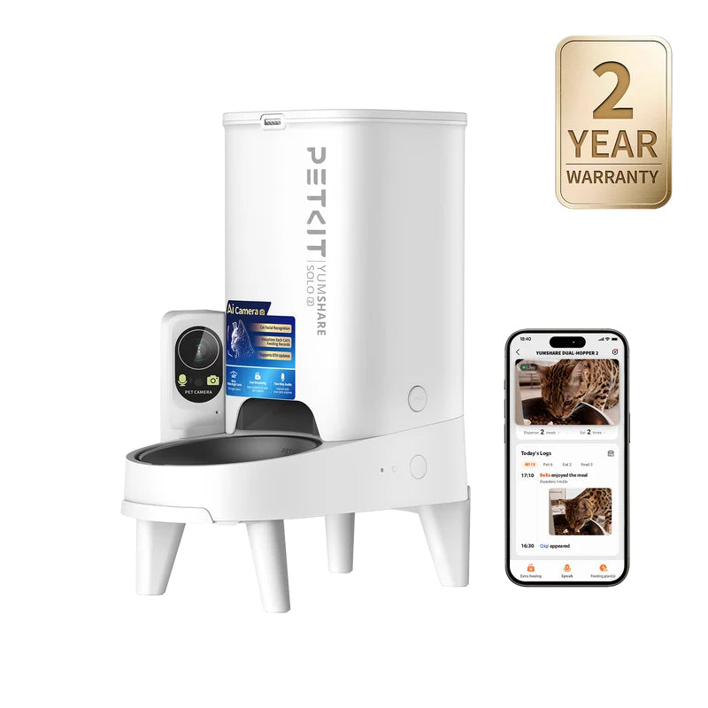 Dozator automat mancare animale de companie cu camera PETKIT YUMSHARE SOLO 2 Smart Feeder with Camera