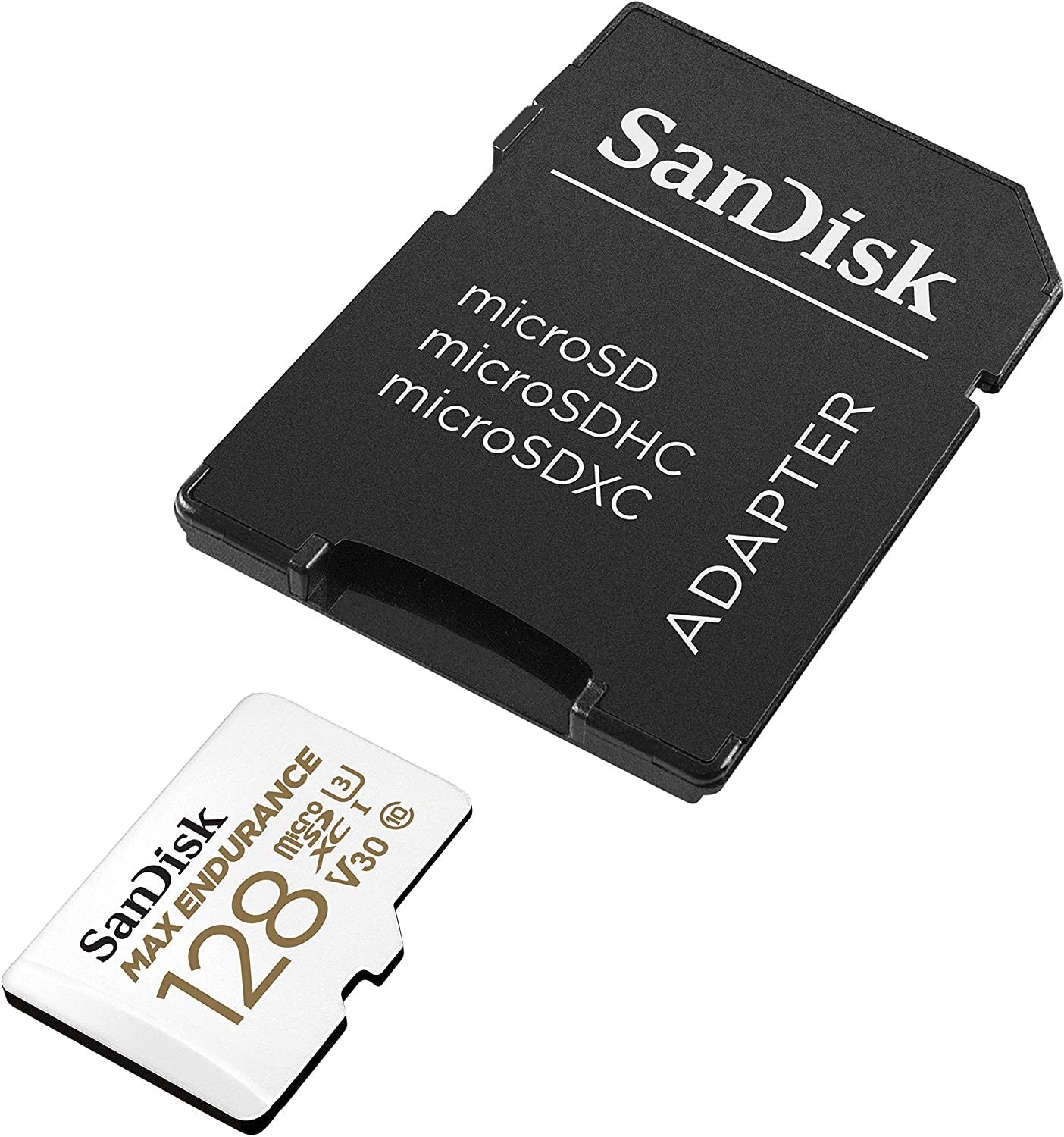 Card de memorie SanDisk 128 GB micro SD Max Endurance Video, cu Adaptor,  Class 10, V30, UHS U3