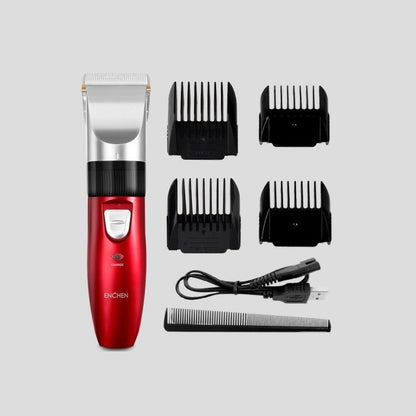 Aparat de tuns barba si parul ENCHEN SHARP R, Rosu