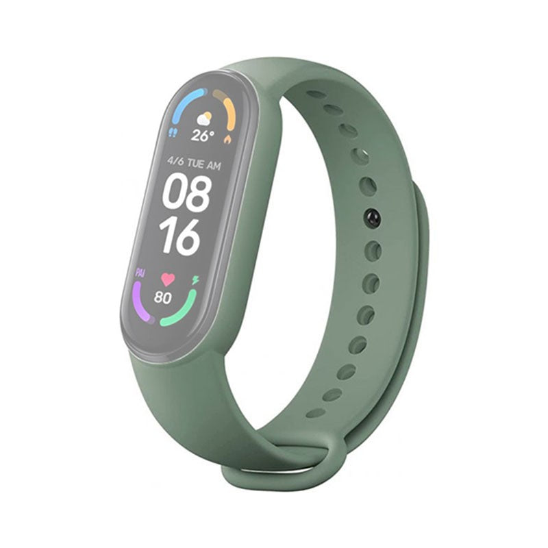 Set 3 curele Bratara fitness Xiaomi Mi Smart Band 6 - Ivory, Verde Maslin, Galben