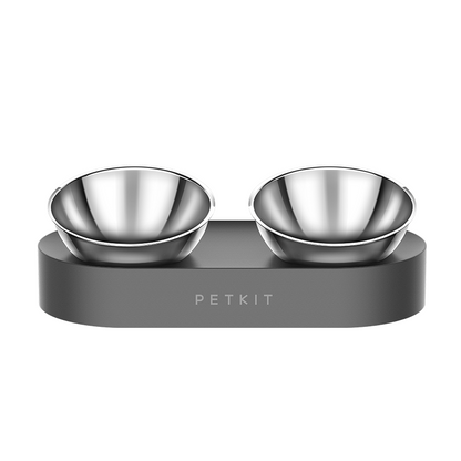 Set 2 Boluri mancare pisici PETKIT Fresh Nano, Cat Feeding Bowl, Metal, unghi 15°, Double