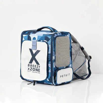 Rucsac pentru transport animale de companie PetKit Breezy X Zone, Pliabil, Blue