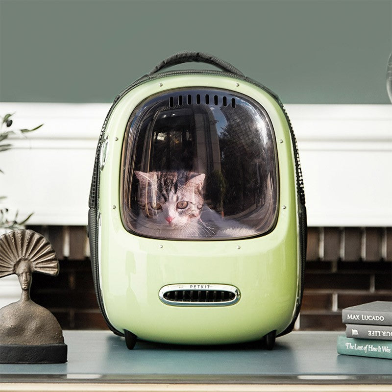 Rucsac cu hublou PETKIT Cat Travel Bag, Green