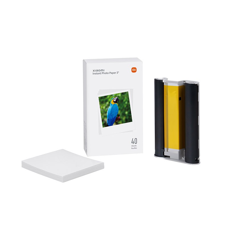 Resigilat - Hartie foto Xiaomi 3" si un cartus cu cerneala pentru imprimanta foto portabila Xiaomi Portable Photo Printer 1S EU
