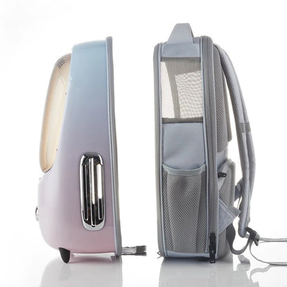 Rucsac cu hublou PETKIT Cat Travel Bag 2,  Ventilare, Sistem iluminare, Pink