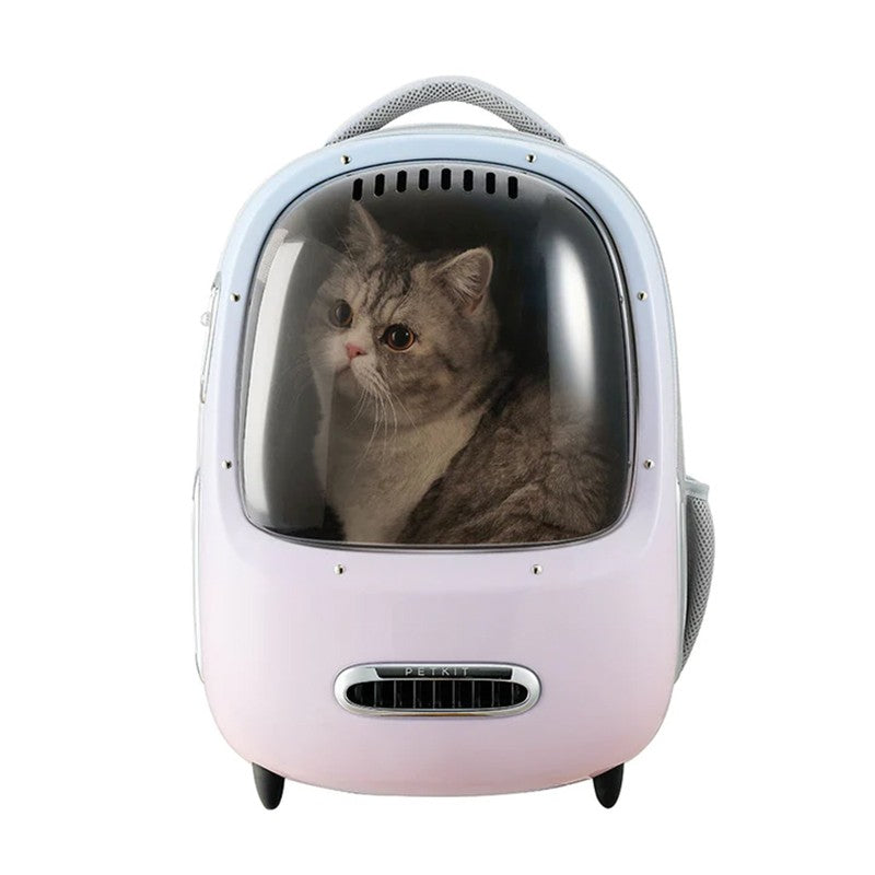 Rucsac cu hublou PETKIT Cat Travel Bag 2,  Ventilare, Sistem iluminare, Pink