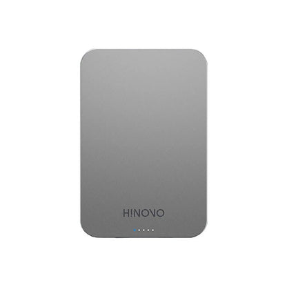 Resigilat - Baterie externa HINOVO MB1-5000 Magsafe Power Bank 5000mAh pentru iPhone, Incarcare Wireless, functie MagSafe, Atasare magnetica