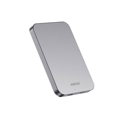 Resigilat - Baterie externa HINOVO MB1-5000 Magsafe Power Bank 5000mAh pentru iPhone, Incarcare Wireless, functie MagSafe, Atasare magnetica