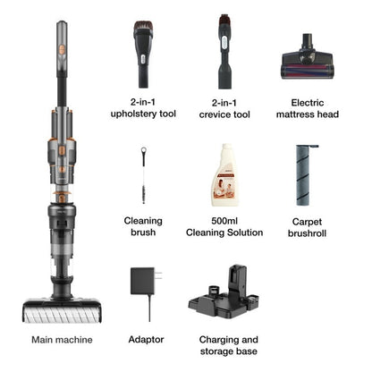 Aspirator vertical fara fir cu spalare JIMMY HW10 Pro Cordless 3-in-1 vacuum&washer, putere 350W, 18000Pa, autonomie 80 min