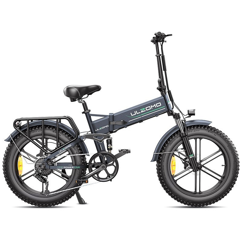 Bicicleta electrica pliabila Ulzomo Dunes 20 E-bike, motor 750W, 48V 16Ah, autonomie 120km, viteza maxima 40km/h**, Gray, 20''