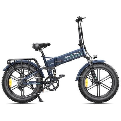 Bicicleta electrica pliabila Ulzomo Dunes 20 E-bike, motor 750W, 48V 16Ah, autonomie 120km, viteza maxima 40km/h**, Blue, 20''