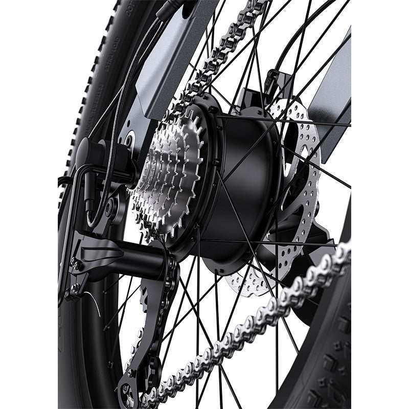 Bicicleta electrica pliabila Ulzomo Ridge 20 E-bike, 250W, 36V 15.6Ah, autonomie 60km, viteza maxima 25km/h, Gray, 20''