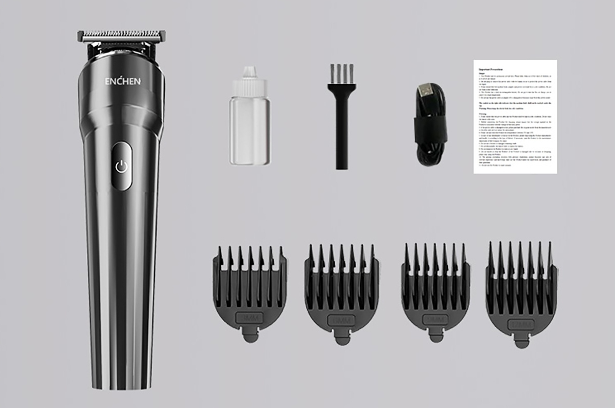 Aparat de tuns ENCHEN Beardo, Uscat, 4 accesorii, 6000 rpm, 800 mAh