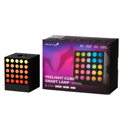 Lampa inteligenta LED YEELIGHT Cube-Matrix Smart Lamp, compatibilila cu Matter, Apple Homekit, Google Assistant