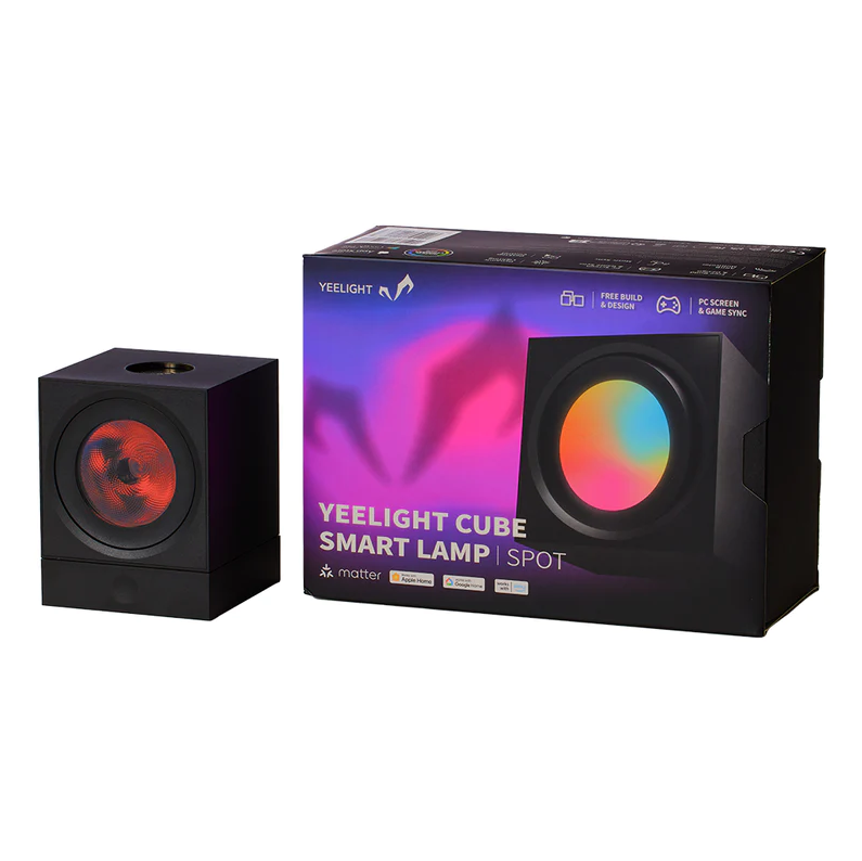 Extensie Lampa inteligenta LED YEELIGHT Cube-Spot Smart Lamp, compatibilila cu Matter, Apple Homekit, Google Assistant