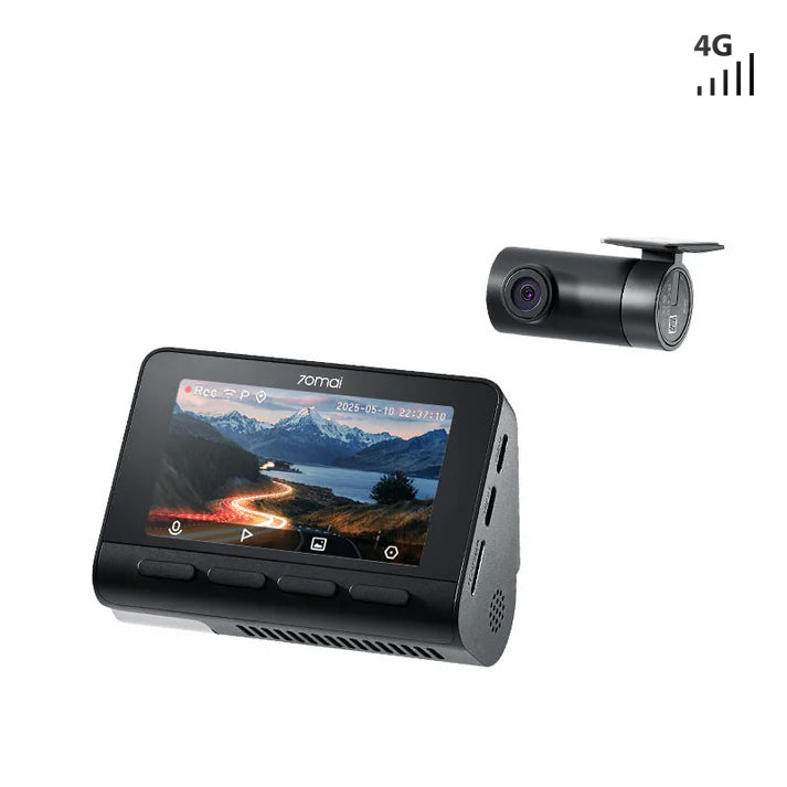 Set 2 Camere auto 70mai Dash Cam 4K A800SE, inregistrare Dual Channel, GPS, HDR, ADAS si camera luneta 70mai RC22, 4G