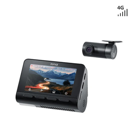 Set 2 Camere auto 70mai Dash Cam 4K A800SE, inregistrare Dual Channel, GPS, HDR, ADAS si camera luneta 70mai RC22, 4G