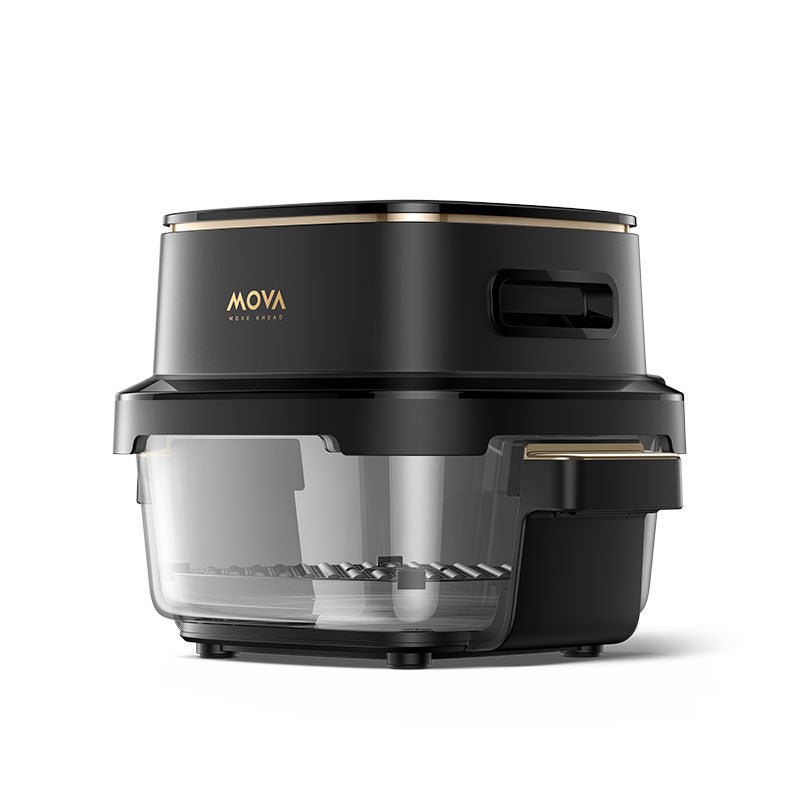 Friteuza cu aer cald MOVA Air Fryer AeroGlass AF20 Pro 4L+2.5L, 1700W, 8 programe prestabilite