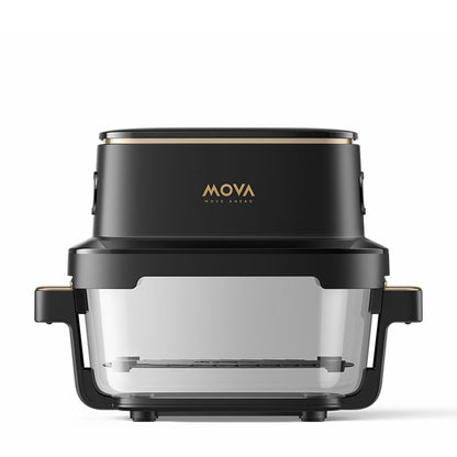 Friteuza cu aer cald MOVA Air Fryer AeroGlass AF20 Pro 4L+2.5L, 1700W, 8 programe prestabilite