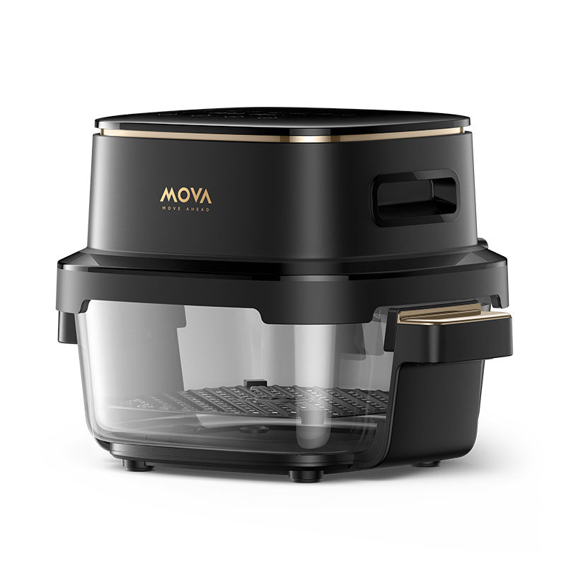Friteuza cu aer cald MOVA Air Fryer AeroGlass AF20 Pro 4L+2.5L, 1700W, 8 programe prestabilite