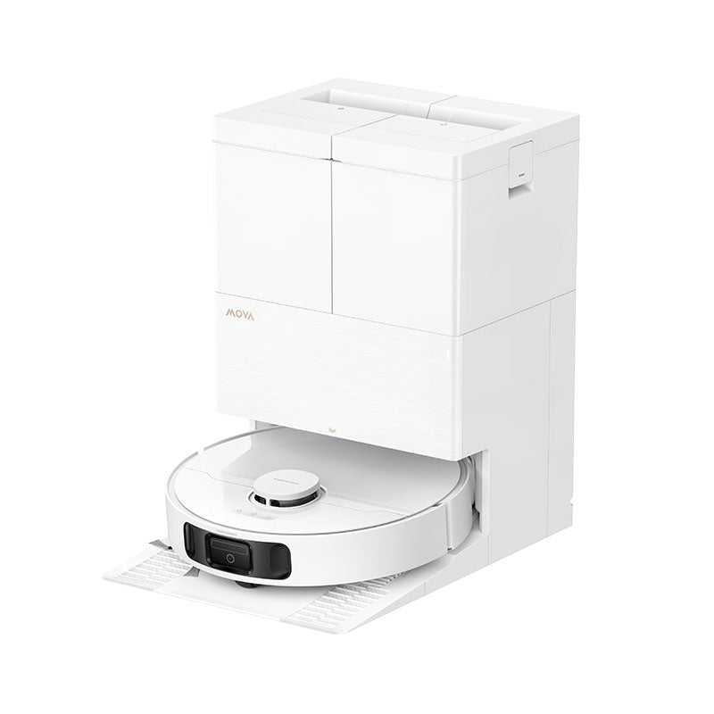 Aspirator robot cu mop MOVA E50 Pro Ultra Robot Vacuum, 30.000 Pa, 5.200mAh, 200 min, MaxiReach™, statie inteligenta, White