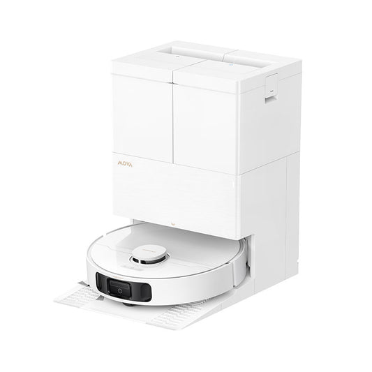 Aspirator robot cu mop MOVA E50 Pro Ultra Robot Vacuum, 30.000 Pa, 5.200mAh, 200 min, MaxiReach™, statie inteligenta, White