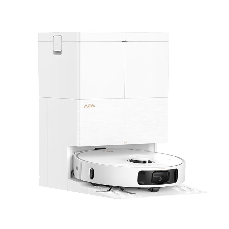 Aspirator robot cu mop MOVA E50 Pro Ultra Robot Vacuum, 30.000 Pa, 5.200mAh, 200 min, MaxiReach™, statie inteligenta, White
