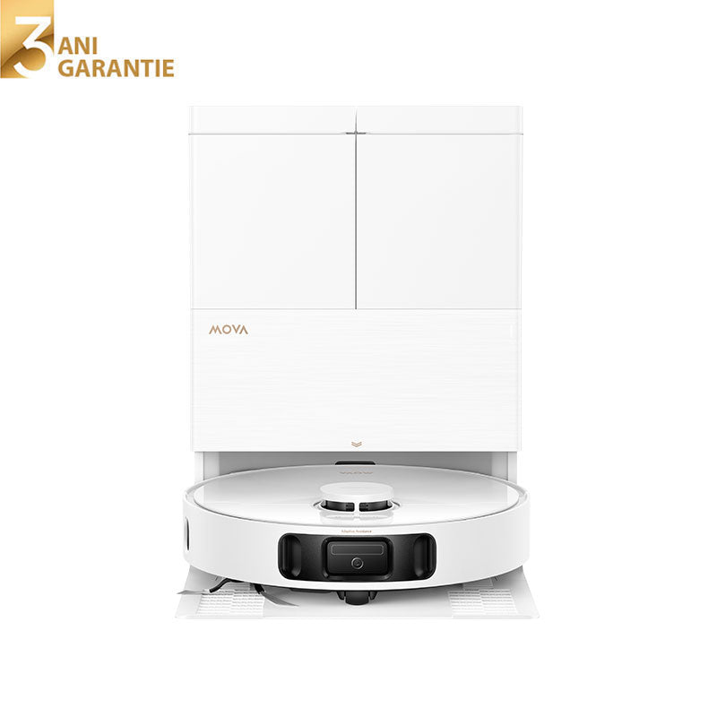 Aspirator robot cu mop MOVA E50 Pro Ultra Robot Vacuum, 30.000 Pa, 5.200mAh, 200 min, MaxiReach™, statie inteligenta, White