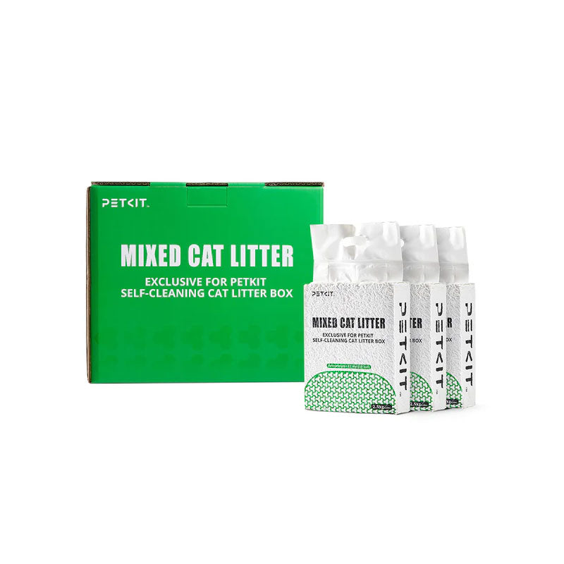 Set 3 cutii nisip litiera mixt, tofu si bentonita PETKIT Mixed Cat Litter, 2.5 kg/cutie, absorbtie rapida