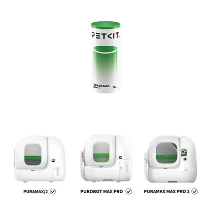 Rola compacta de saci PETKIT litiera pisici Cat Waste Bag Set pentru Litiera Smart PETKIT Pura Max 2/ Purobot Max Pro