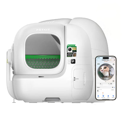 Litiera smart cu autocuratare PETKIT Purobot Max Pro 2 with Camera Self-Cleaning pentru pisici, Recunoastere faciala, 8L