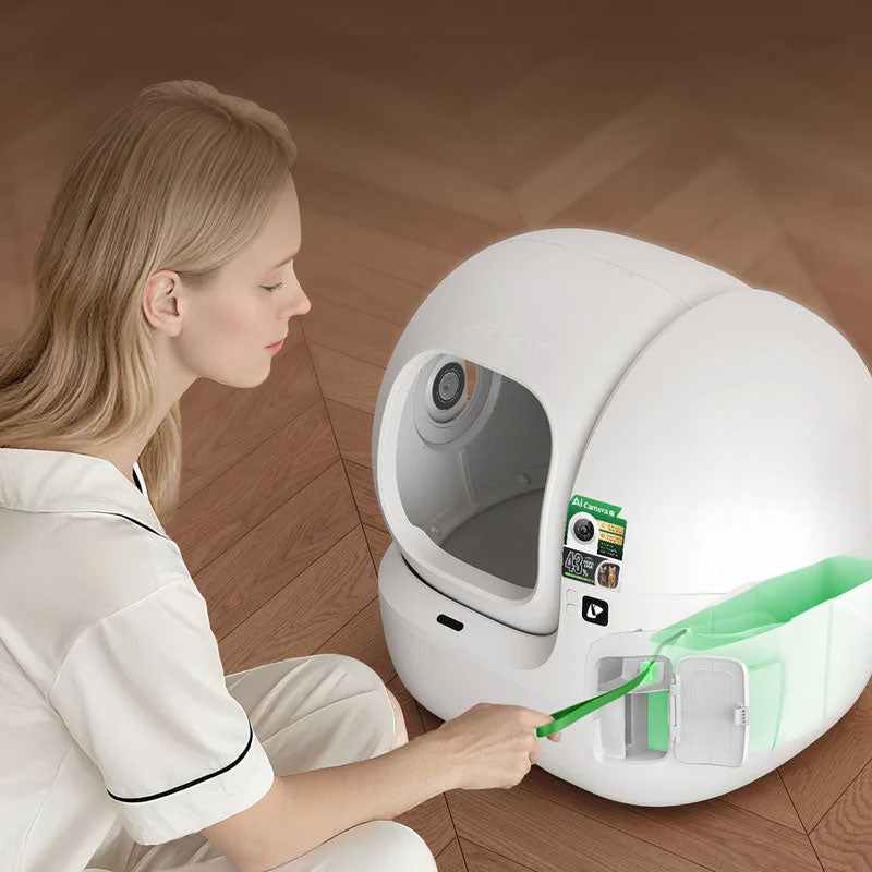 Litiera smart cu autocuratare PETKIT Purobot Max Pro 2 with Camera Self-Cleaning pentru pisici, Recunoastere faciala, 8L