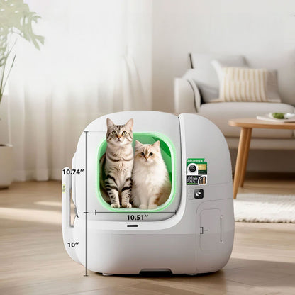Litiera smart cu autocuratare PETKIT Purobot Max Pro 2 with Camera Self-Cleaning pentru pisici, Recunoastere faciala, 8L