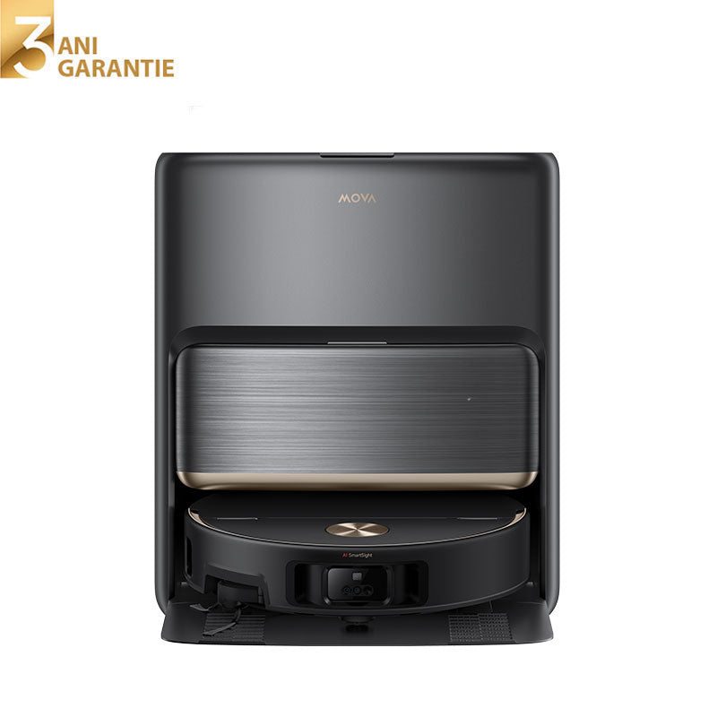 Aspirator robot cu mop MOVA V70 Ultra Complete Robot Vacuum, 40.000 Pa, 6.400mAh, 220 min, MaxiReachX™, statie inteligenta, Black