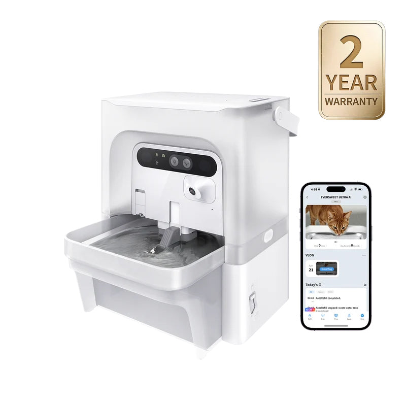 Fantana apa pentru animale de companie PETKIT Eversweet Ultra AI Health Care Pet Water Fountain, 5L, Bluetooth, Monitorizare inteligenta, White