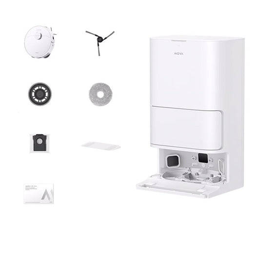 Aspirator robot cu mop MOVA E40 Ultra NEW, 19.000 Pa, 5.200mAh, 260 min, Single-line Laser, statie colectare inteligenta