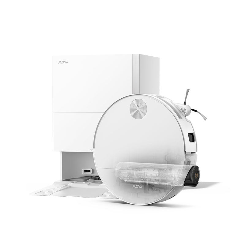 Aspirator robot cu mop MOVA S70 Pro Roller Robotic Vacuum Cleaner, 30000Pa, 5200mAh, HydroForce Mopping, statie inteligenta, Alb