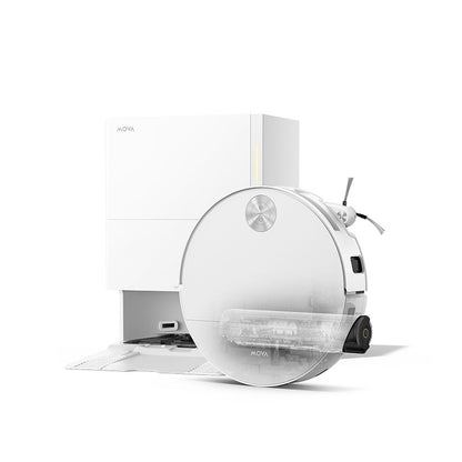 Aspirator robot cu mop MOVA S70 Roller Robot Vacuum, 28000Pa, 5200mAh, HydroForce Mopping, statie inteligenta, White