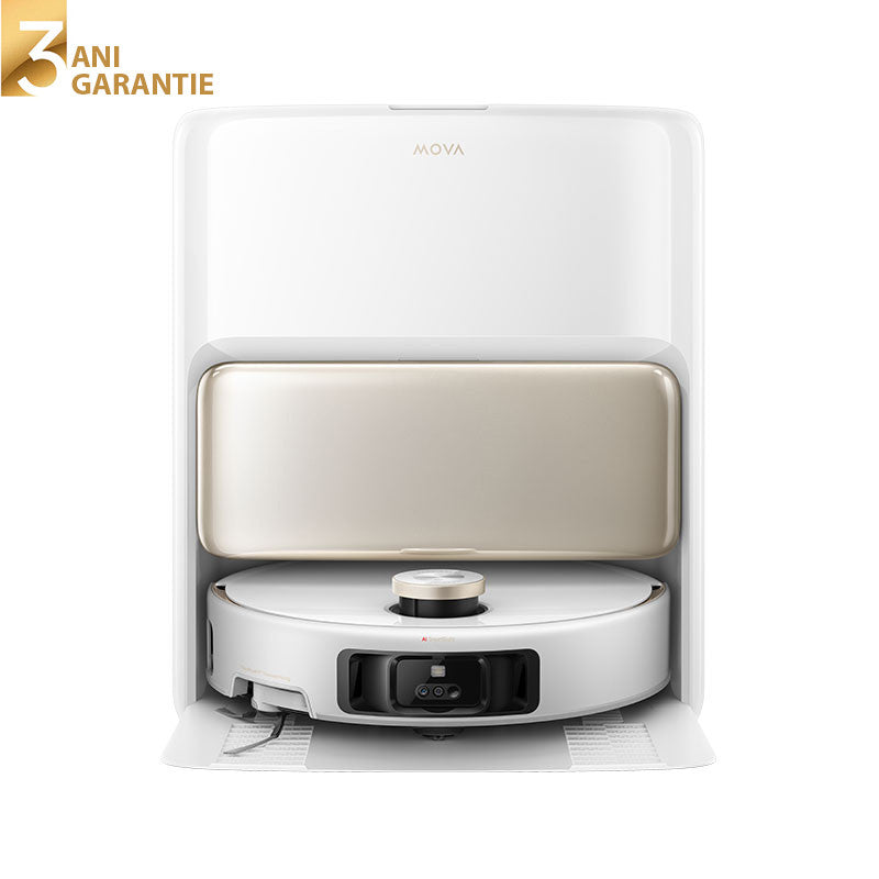 Aspirator robot cu mop Mova V50 Ultra Complete, 24.000Pa, 6400mAh, 220min, Advanced AI SmartSight, statie colectare inteligenta, White