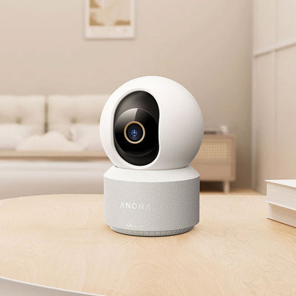 Camera de supraveghere interior ANONA PANO Security Camera 4K UHD, tehnologie AI, Control vocal Google Home, Alexa