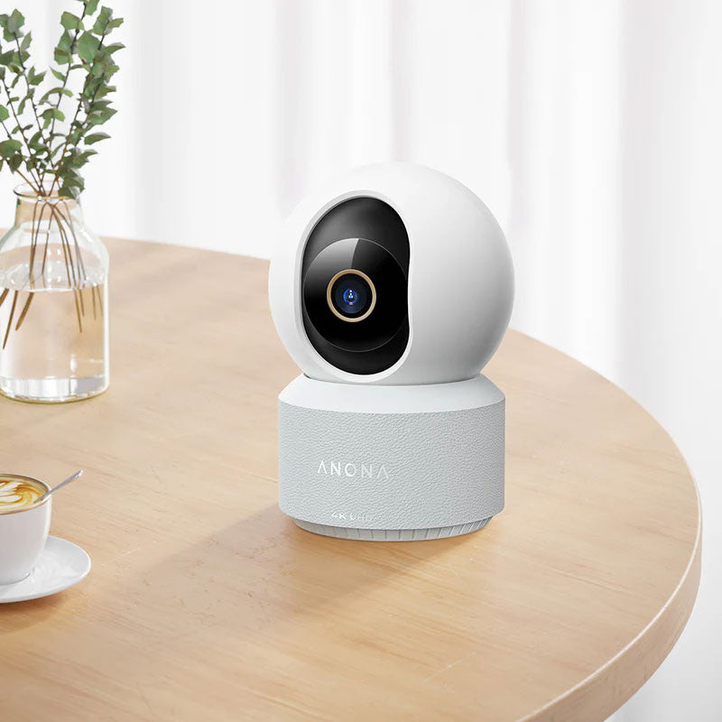 Camera de supraveghere interior ANONA PANO Security Camera 4K UHD, tehnologie AI, Control vocal Google Home, Alexa